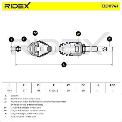 Drive Shaft RIDEX 13D0741 13D0741 - photo 7