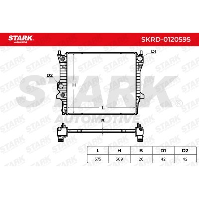 Radiator, Engine Cooling Stark SKRD-0120595 SKRD-0120595 - photo 9