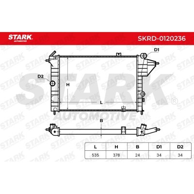 Radiator, Engine Cooling Stark SKRD-0120236 SKRD-0120236 - photo 3