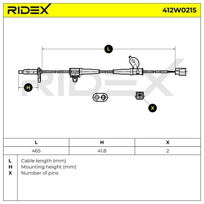 ABS Sensor RIDEX 412W0215 412W0215 - photo 6