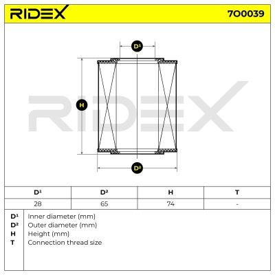 Oil Filter RIDEX 7O0039 7O0039 - photo 6
