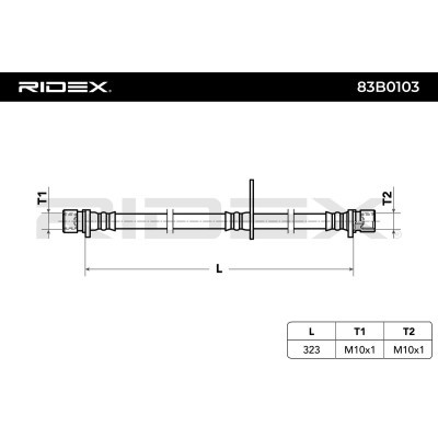 Brake Hose RIDEX 83B0103 83B0103 - photo 3
