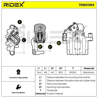 Brake Caliper RIDEX 78B0389 78B0389 - photo 4