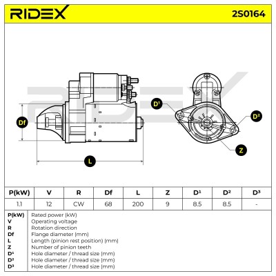 Starter RIDEX 2S0164 2S0164 - photo 7