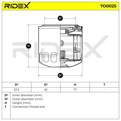 Oil Filter RIDEX 7O0025 7O0025 - photo 4