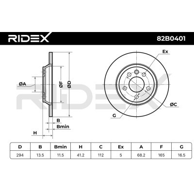 Brake Disc RIDEX 82B0401 82B0401 - photo 4