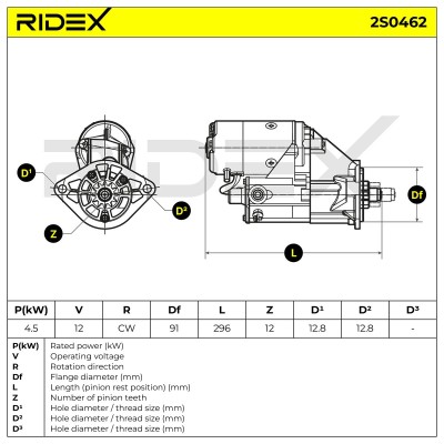 Starter RIDEX 2S0462 2S0462 - photo 5