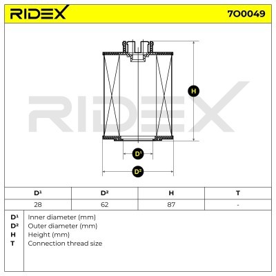 Oil Filter RIDEX 7O0049 7O0049 - photo 8