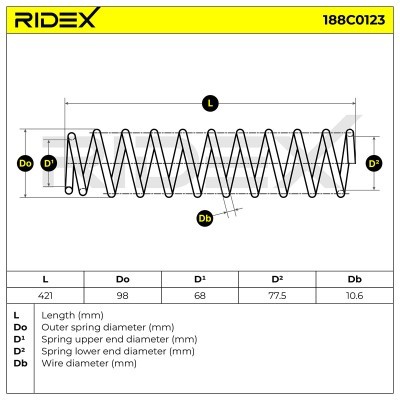 Suspension Spring RIDEX 188C0123 188C0123 - photo 5