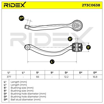 Control Arm RIDEX 273C0638 273C0638 - photo 5