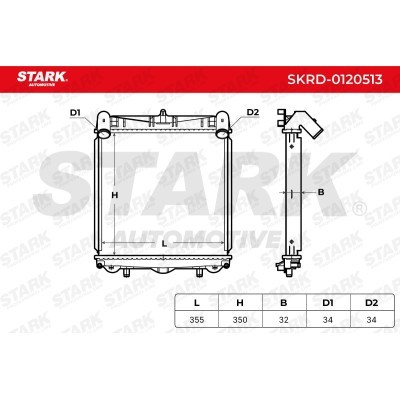 Radiator, Engine Cooling Stark SKRD-0120513 SKRD-0120513 - photo 6