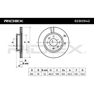 Brake Disc RIDEX 82B0942 82B0942 - photo 5