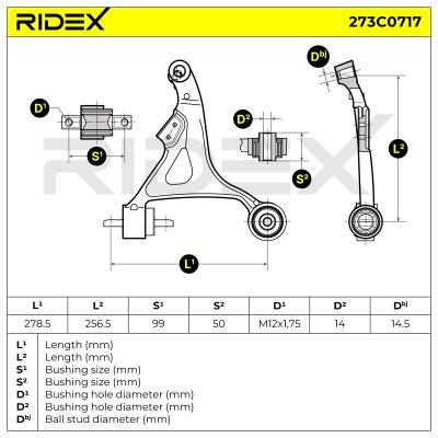 Control Arm RIDEX 273C0717 273C0717 - photo 8