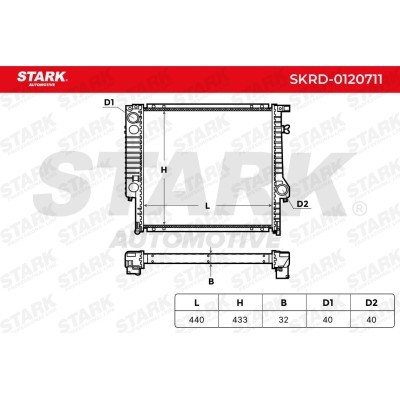 Radiator, Engine Cooling Stark SKRD-0120711 SKRD-0120711 - photo 5
