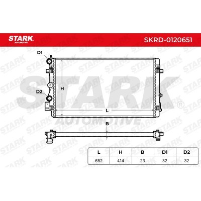 Radiator, Engine Cooling Stark SKRD-0120651 SKRD-0120651 - photo 8