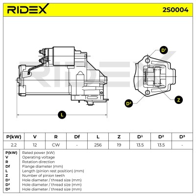 Starter RIDEX 2S0004 2S0004 - photo 7