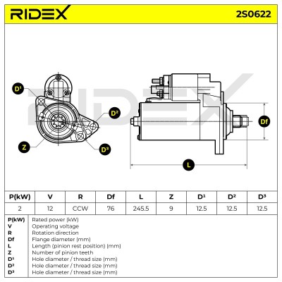 Starter RIDEX 2S0622 2S0622 - photo 7