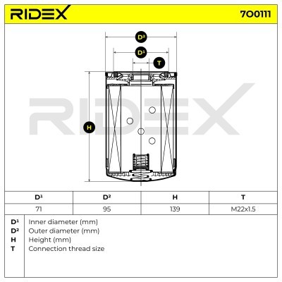 Oil Filter RIDEX 7O0111 7O0111 - photo 5