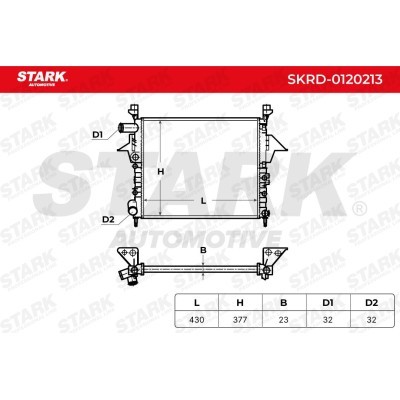 Radiator, Engine Cooling Stark SKRD-0120213 SKRD-0120213 - photo 3
