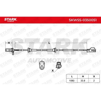 ABS Sensor Stark SKWSS-0350051 SKWSS-0350051 - photo 2