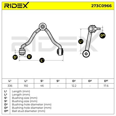 Control Arm RIDEX 273C0966 273C0966 - photo 5