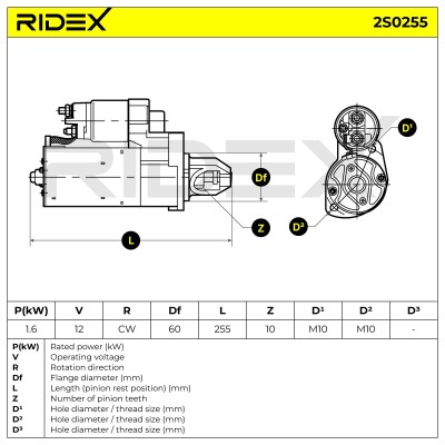 Starter RIDEX 2S0255 2S0255 - photo 6