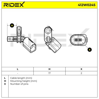 ABS Sensor RIDEX 412W0245 412W0245 - photo 6