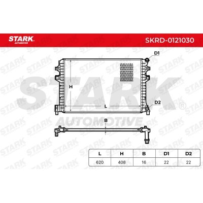 Radiator, Engine Cooling Stark SKRD-0121030 SKRD-0121030 - photo 8