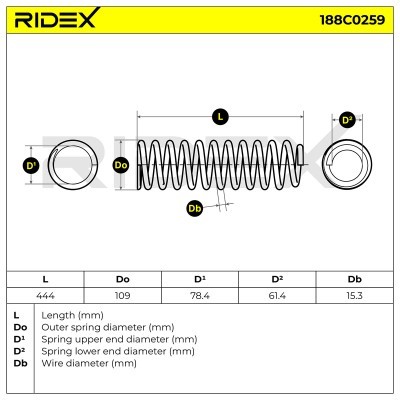 Suspension Spring RIDEX 188C0259 188C0259 - photo 4