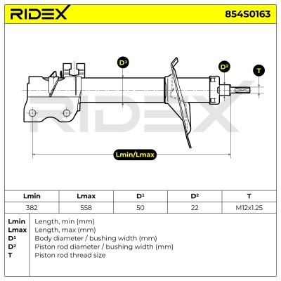 Shock Absorber RIDEX 854S0163 854S0163 - photo 8