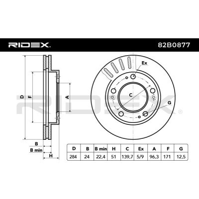 Brake Disc RIDEX 82B0877 82B0877 - photo 3