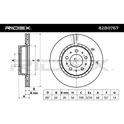Brake Disc RIDEX 82B0767 82B0767 - photo 3