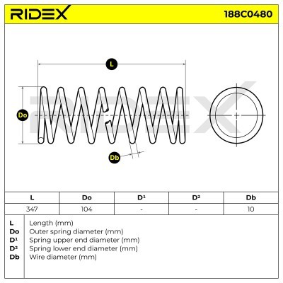 Suspension Spring RIDEX 188C0480 188C0480 - photo 3