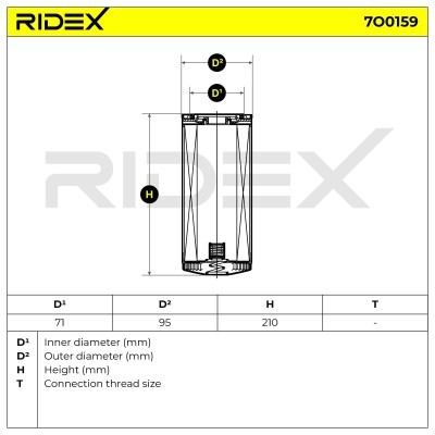 Oil Filter RIDEX 7O0159 7O0159 - photo 6