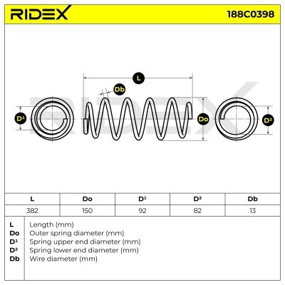 Suspension Spring RIDEX 188C0398 188C0398 - photo 4
