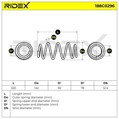 Suspension Spring RIDEX 188C0296 188C0296 - photo 5