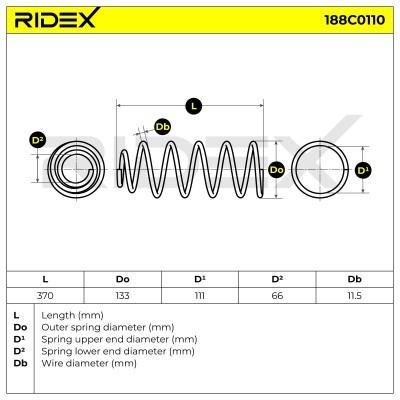 Suspension Spring RIDEX 188C0110 188C0110 - photo 3