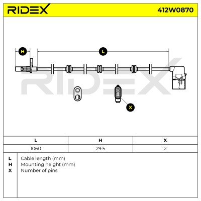 ABS Sensor RIDEX 412W0870 412W0870 - photo 6
