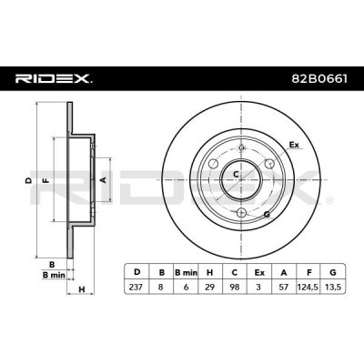 Brake Disc RIDEX 82B0661 82B0661 - photo 3