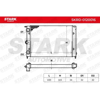 Radiator, Engine Cooling Stark SKRD-0120016 SKRD-0120016 - photo 4