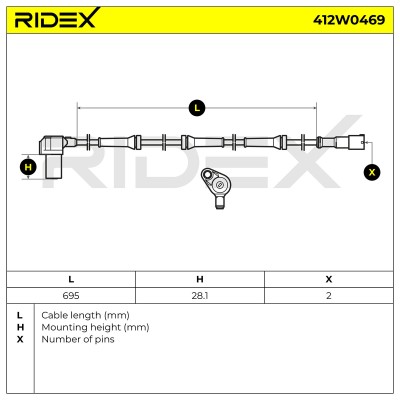 ABS Sensor RIDEX 412W0469 412W0469 - photo 7
