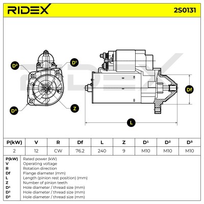 Starter RIDEX 2S0131 2S0131 - photo 6