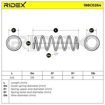 Suspension Spring RIDEX 188C0264 188C0264 - photo 4