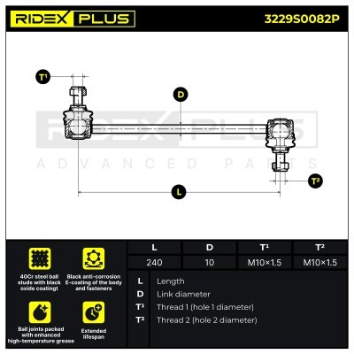 Stabilizer Link RIDEX 3229S0082P 3229S0082P - photo 8