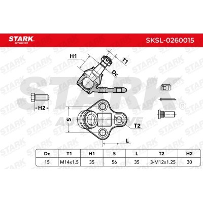 Ball Joint Stark SKSL-0260015 SKSL-0260015 - photo 5