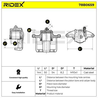 Brake Caliper RIDEX 78B0659 78B0659 - photo 5