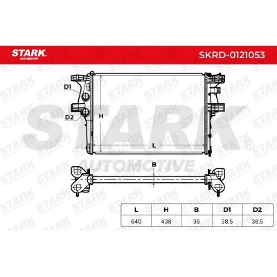 Radiator, Engine Cooling Stark SKRD-0121053 SKRD-0121053 - photo 8