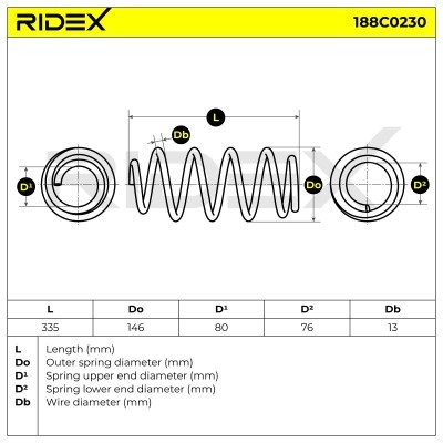 Suspension Spring RIDEX 188C0230 188C0230 - photo 4