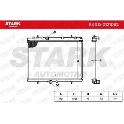 Radiator, Engine Cooling Stark SKRD-0121062 SKRD-0121062 - photo 4