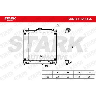 Radiator, Engine Cooling Stark SKRD-0120034 SKRD-0120034 - photo 4